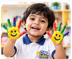 A joyful child at CLAP Kinder